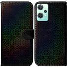 For OnePlus Nord CE 2 Lite 5G Colorful Magnetic Buckle Leather Phone Case(Black) - 1