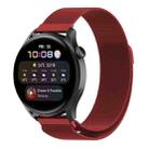 For Huawei Watch GT 3 Pro 46mm Milan Steel Watch Band(Dark Red) - 1