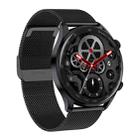 AK32 1.36 inch IPS Touch Screen Smart Watch, Support Bluetooth Calling/Blood Oxygen Monitoring,Style: Steel Watch Band(Black) - 1