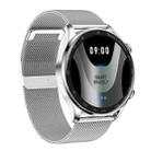 AK32 1.36 inch IPS Touch Screen Smart Watch, Support Bluetooth Calling/Blood Oxygen Monitoring,Style: Steel Watch Band(Silver) - 1