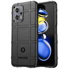 For Xiaomi Redmi Note 11T Pro 5G Full Coverage Shockproof TPU Phone Case(Black) - 1