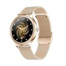 AK35 1.32 inch IPS Color Screen Smart Watch, Support Sleep Monitoring/Blood Oxygen Monitoring(Gold Steel Watch Band) - 1
