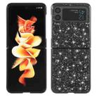 For Samsung Galaxy Z Flip4 Glitter Powder Shockproof TPU Phone Case(Black) - 1