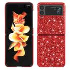 For Samsung Galaxy Z Flip4 Glitter Powder Shockproof TPU Phone Case(Red) - 1