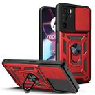 For Motorola Edge 30 Pro Sliding Camera Cover Design TPU+PC Phone Case(Red) - 1
