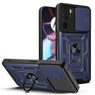 For Motorola Edge 30 Pro Sliding Camera Cover Design TPU+PC Phone Case(Blue) - 1