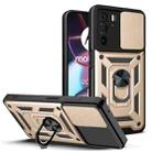 For Motorola Edge 30 Pro Sliding Camera Cover Design TPU+PC Phone Case(Gold) - 1