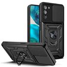 For Motorola Moto G52 Sliding Camera Cover Design TPU+PC Phone Case(Black) - 1