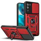 For Motorola Moto G52 Sliding Camera Cover Design TPU+PC Phone Case(Red) - 1