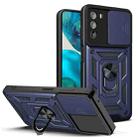 For Motorola Moto G52 Sliding Camera Cover Design TPU+PC Phone Case(Blue) - 1