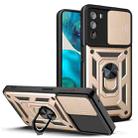 For Motorola Moto G52 Sliding Camera Cover Design TPU+PC Phone Case(Gold) - 1