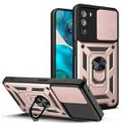 For Motorola Moto G52 Sliding Camera Cover Design TPU+PC Phone Case(Rose Gold) - 1