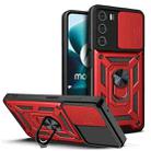 For Motorola Moto G200 5G / Edge S30 Sliding Camera Cover Design TPU+PC Phone Case(Red) - 1