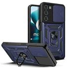 For Motorola Moto G200 5G / Edge S30 Sliding Camera Cover Design TPU+PC Phone Case(Blue) - 1