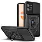 For OPPO Realme C31 Sliding Camera Cover Design TPU+PC Phone Case(Black) - 1