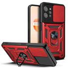 For OPPO Realme C31 Sliding Camera Cover Design TPU+PC Phone Case(Red) - 1