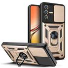 For vivo V23 5G / S12 Sliding Camera Cover Design TPU+PC Phone Case(Gold) - 1