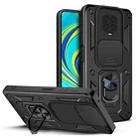 For Xiaomi Redmi Note 9 Pro Sliding Camera Cover Design TPU+PC Phone Case(Black) - 1