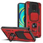 For Xiaomi Redmi Note 9 Pro Sliding Camera Cover Design TPU+PC Phone Case(Red) - 1