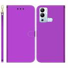 For Infinix Hot 12i Imitated Mirror Surface Horizontal Flip Leather Phone Case(Purple) - 1