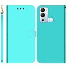 For Infinix Hot 12i Imitated Mirror Surface Horizontal Flip Leather Phone Case(Mint Green) - 1