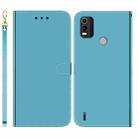 For Nokia C21 Plus Imitated Mirror Surface Horizontal Flip Leather Phone Case(Blue) - 1