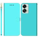 For OnePlus Nord 2T Imitated Mirror Surface Horizontal Flip Leather Phone Case(Mint Green) - 1