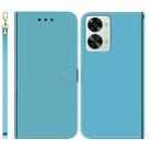 For OnePlus Nord 2T Imitated Mirror Surface Horizontal Flip Leather Phone Case(Blue) - 1