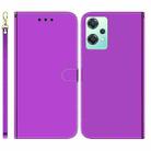 For OnePlus Nord CE 2 Lite 5G Imitated Mirror Surface Horizontal Flip Leather Phone Case(Purple) - 1