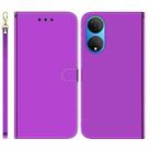 For Honor X7 Imitated Mirror Surface Horizontal Flip Leather Phone Case(Purple) - 1