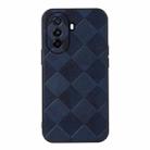 For Huawei Enjoy 50 China/nova Y70 4G Global/nova Y70 Plus Weave Plaid PU Phone Case(Blue) - 1