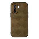 For Huawei Enjoy 50 China/nova Y70 4G Global/nova Y70 Plus Weave Plaid PU Phone Case(Green) - 1