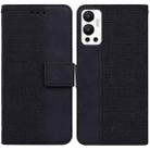 For Infinix Hot 12 Geometric Embossed Leather Phone Case(Black) - 1
