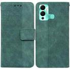 For Infinix Hot 12 Play Geometric Embossed Leather Phone Case(Green) - 1