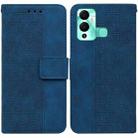 For Infinix Hot 12 Play Geometric Embossed Leather Phone Case(Blue) - 1