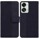 For OnePlus Nord 2T Geometric Embossed Leather Phone Case(Black) - 1