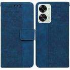 For OnePlus Nord 2T Geometric Embossed Leather Phone Case(Blue) - 1