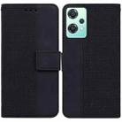 For OnePlus Nord CE 2 Lite 5G Geometric Embossed Leather Phone Case(Black) - 1