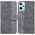 For OnePlus Nord CE 2 Lite 5G Geometric Embossed Leather Phone Case(Grey) - 1