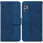 For Tecno Spark 8 Pro Geometric Embossed Leather Phone Case(Blue) - 1