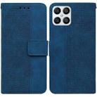 For Honor X8 Geometric Embossed Leather Phone Case(Blue) - 1