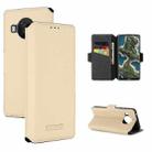 For Nokia X20 / X10 MUXMA MX115 Cross Texture Oil Edge Flip Leather Phone Case(Gold) - 1