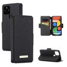 For Google Pixel 5 MUXMA MX115 Cross Texture Oil Edge Flip Leather Phone Case(Black) - 1