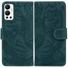 For Infinix Hot 12 Tiger Embossing Pattern Horizontal Flip Leather Phone Case(Green) - 1