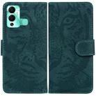 For Infinix Hot 12 Play Tiger Embossing Pattern Horizontal Flip Leather Phone Case(Green) - 1