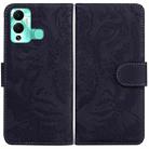 For Infinix Hot 12 Play Tiger Embossing Pattern Horizontal Flip Leather Phone Case(Black) - 1