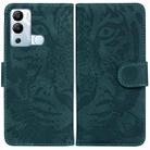 For Infinix Hot 12i Tiger Embossing Pattern Horizontal Flip Leather Phone Case(Green) - 1