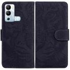 For Infinix Hot 12i Tiger Embossing Pattern Horizontal Flip Leather Phone Case(Black) - 1