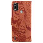 For Nokia C21 Plus Tiger Embossing Pattern Horizontal Flip Leather Phone Case(Brown) - 3