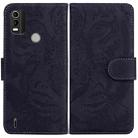 For Nokia C21 Plus Tiger Embossing Pattern Horizontal Flip Leather Phone Case(Black) - 1